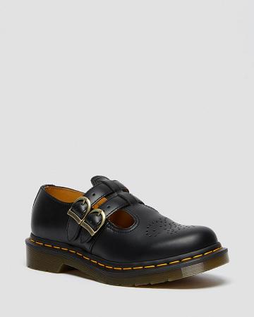 Dr Martens 8065 Smooth Leren Mary Jane Schoenen Dames Zwart | NL 457BEX